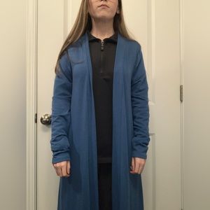 Long Blue Cardigan